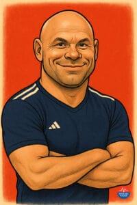 Nagy Gábor pályaedző vasas karikatúra